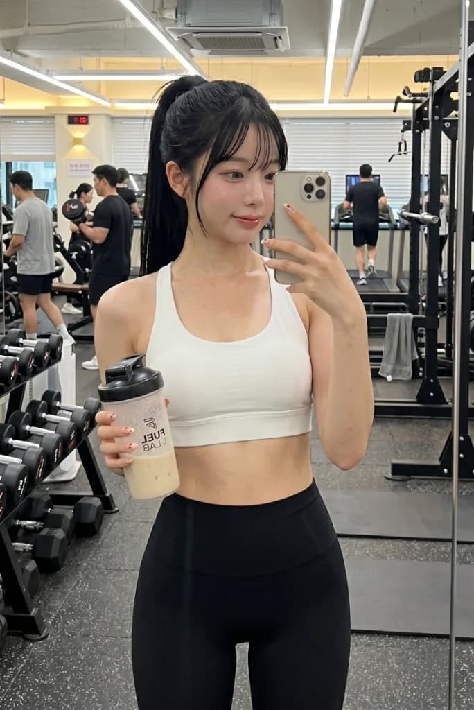 Gym mirror selfie